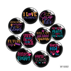 20MM 10pcs/lot nurse Cartoon  glass snap button charms