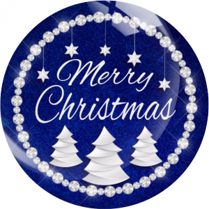 20MM 10Pcs/lot Christmas Print glass snap button charms
