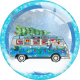 20MM 10Pcs/lot Christmas Print glass snap button charms