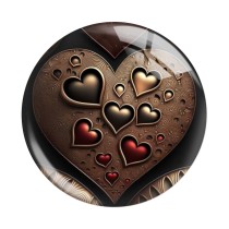 20MM 10pcs/lot love Valentine's Day  pattern  Print glass snap button charms