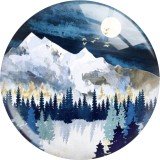 20MM 10Pcs/lot views star moon glass snap button charms