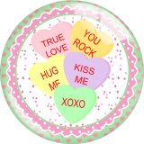 20MM 10Pcs/lot  Holiday glass snap button charms