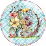 20MM 10Pcs/lot Rabbit Easter Print glass snap button charms