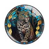 20MM 10pcs/lot animal Print glass snap button charms