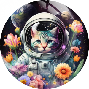 20MM 10Pcs/lot Space animals Print glass snap button charms