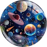 20MM 10Pcs/lot Baseball Starry Sky Print glass snaps buttons  DIY jewelry