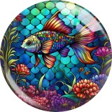 20MM 10Pcs/lot  animal Print glass snaps buttons  DIY jewelry
