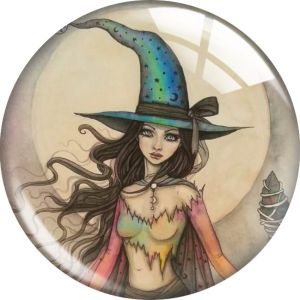 20MM 10pcs/lot Girl Print glass snap button charms