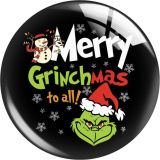 20MM 10pcs/lot Christmas Monster glass snap button charms