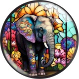 20MM 10Pcs/lot  animal Print glass snaps buttons  DIY jewelry