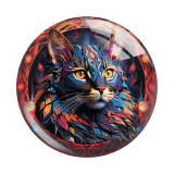 20MM 10pcs/lot cat Print glass snap button charms