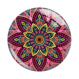 20MM 10pcs/lot Colorful patterns Print glass snap button charms