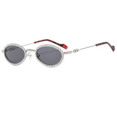 Diamond studded metal sunglasses