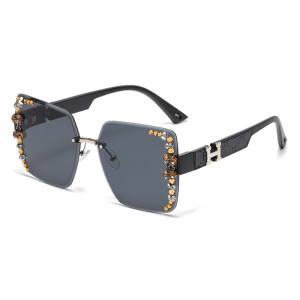 Fashionable H-band diamond UV resistant sunglasses