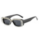 Small square diamond studded sunglasses