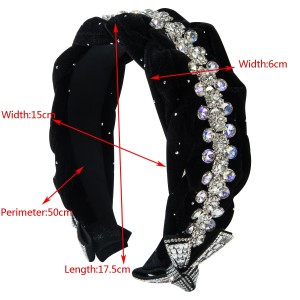 Baroque sponge full diamond  headband hair accessories