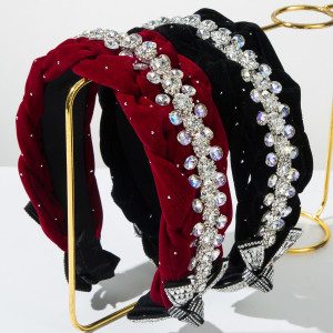 Baroque sponge full diamond  headband hair accessories