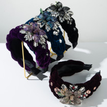 Baroque sponge full diamond  headband hair accessories