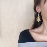 Christmas Gold 3D Christmas Tree Earrings