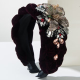 Baroque sponge full diamond  headband hair accessories