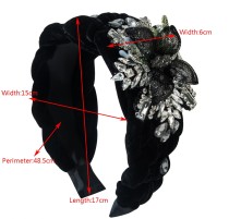 Baroque sponge full diamond  headband hair accessories