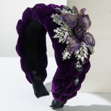 Baroque sponge full diamond  headband hair accessories