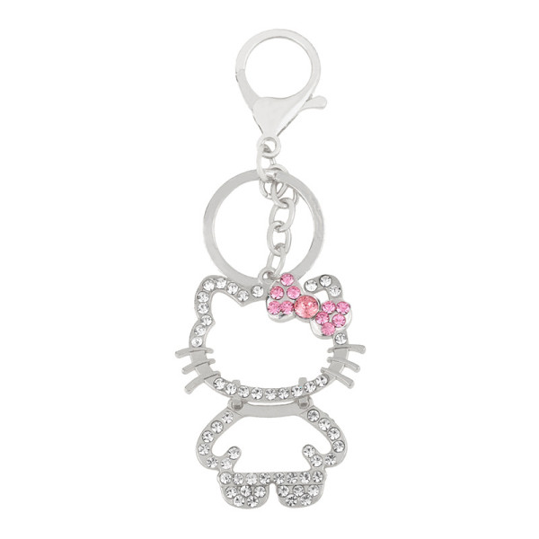 Diamond KT Cat Car Keychain