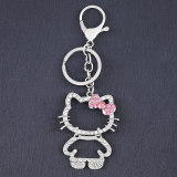Diamond KT Cat Car Keychain