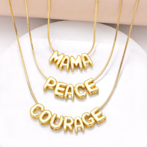 DIY 26 English letter pendant necklace