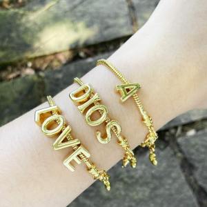 26 letter pendant  bracelet