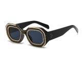 Diamond studded sunglasses, photo decoration glasses, sun proof outdoor glasses