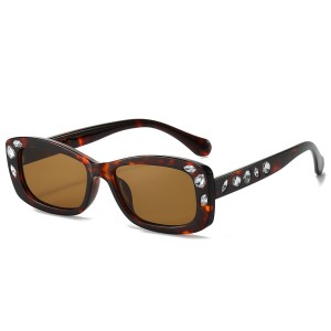 Fashion diamond sunglasses rectangular sunglasses