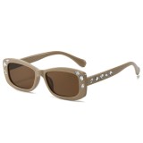 Fashion diamond sunglasses rectangular sunglasses