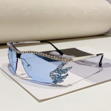 Metal studded diamond sunglasses