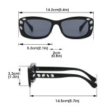 Fashion diamond sunglasses rectangular sunglasses