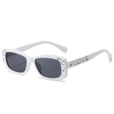 Fashion diamond sunglasses rectangular sunglasses