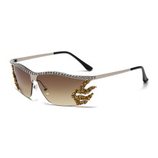 Metal studded diamond sunglasses