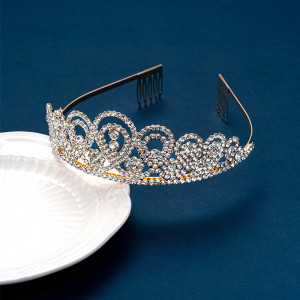 Alloy Crystal Crown Wedding Ball Party Bridal Crown