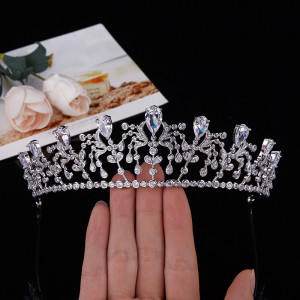 Alloy Crystal Crown Wedding Ball Party Bridal Crown
