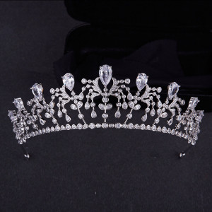 Alloy Crystal Crown Wedding Ball Party Bridal Crown