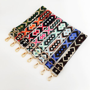 3.8cm wide adjustable bag strap, shoulder strap, jacquard embroidery diamond grid contrasting color square backpack strap, single shoulder crossbody