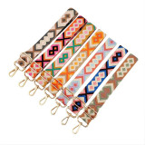 3.8cm wide adjustable bag strap, shoulder strap, jacquard embroidery diamond grid contrasting color square backpack strap, single shoulder crossbody