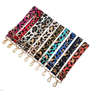 Nylon colored leopard print wide shoulder strap adjustable single shoulder diagonal cross bag long shoulder strap women's bag embroidery accessories with backpack strap