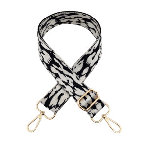 Colorful nylon bag with leopard print speckled snake pattern shoulder strap, crossbody strap, jacquard embroidery luggage accessories