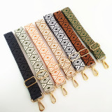 Embroidered jacquard ethnic style single shoulder crossbody bag with adjustable bandwidth and extended shoulder strap