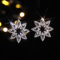 Colorful sparkling glass rhinestone earrings