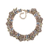 Fashionable and creative crystal gemstone necklace