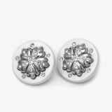 20mm snap button High end flower round metal button