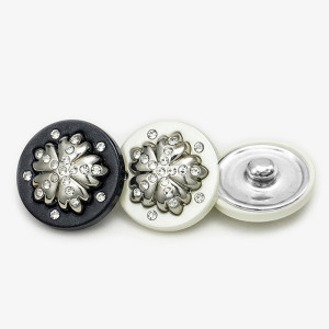20mm snap button High end flower round metal button
