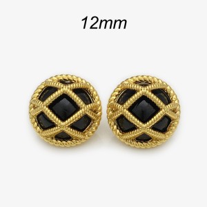 12mm snap button Grid pearl metal button